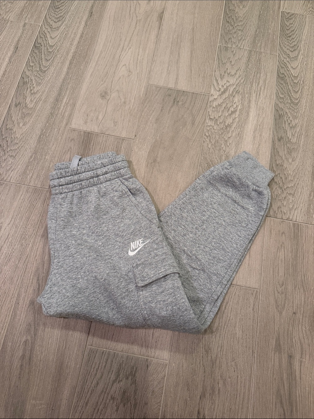 Nike Kids Grey Heather Cargo Jogger Sweatpants Size M